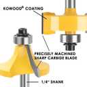 Router Bits Sets of 35B Pieces 1/4 Shank Router Bit Set T Shape Wood Milling Cutter