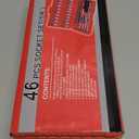 46PCS Small Drive Socket Ratchet Wrench Screwdriver Set, 1/4 Inch Metric Socket and Ratchet Wrench Set with Extension Bar, Upgrade Compact Tool Set for Car