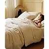 Bedsure Cotton Duvet Cover Queen - 100% Cotton Waffle Weave Linen Color Duvet Cover Queen Size, GentleSoft™ and Breathable Bedding Set for All Season, 3 Pieces, 90"x90"
