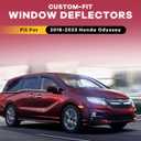 4PCS Rain Guards Window Visors Wind Deflector Fits for 2018-2026 Honda Odyssey, Front & Rear Outside Mount Vent Shade, Tape-on Vent Visors, 2019 2020 2021 2022 2023 2024 2025