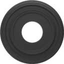 PATIKIL Ceiling Medallion, 12" OD x 4" ID PU Decorative Ceiling Light Medallion Chandelier Medallion Molded Ceiling Light Cover Plate for Ceiling Light Fixtures Fans, Black