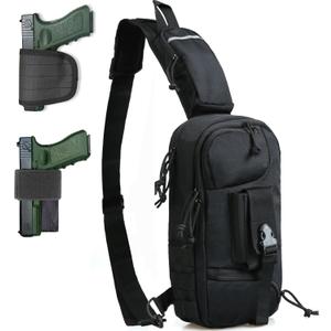 Sling Backpak Tactical Chest Pistol Bag Shoulder Bags Crossbody Sling Backpack Holster Bag for Concealed Carry