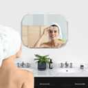 Silver Wall Mirror-Beveled Edge Frameless Mirror for Bathroom, Vanity, Bedroom, Rectangle Mirrors （32X24inch）