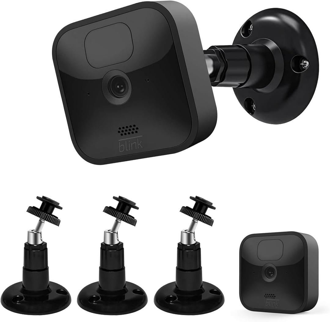 Blink Outdoor Camera Mount, 360 Degree Adjustable Indoor/Outdoor Wall Mount Bracket for Blink Home Security System Black 3 Pack