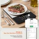 KUAIVO Smart Nutrition Food Scale with LED Display, Tracks Calories, Fat, Carbs & Protein via App, 1g Precision Digital Kitchen Scale for Healthy Eating & Meal Prep