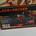 BLACK+DECKER 20V MAX Cordless Drill and Impact Driver, Power Tool Combo Kit with Battery and Charger (BD2KITCDDI)