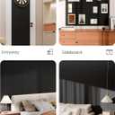 Bumusty Large Cork Board 48" x 36" Alternative - 12 Pack Felt Wall Tiles with 70 Safe Removable Adhesive Tabs, 30 Pushpins, Cork Boards for Walls Pin Board Bulletin Board Office Decor (Black)