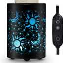 Enaroma Stella Electric Wax Melt Warmer with Timer, 7-Color LED Glitter Night Light & Essential Oil Diffuser – Flameless Scented Wax Melter for Home, Office, and Holiday Decor