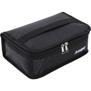 MIER Small Lunch Bag for Kids & Adults Compact Insulated Lunch Box Portable Thermal Mini Cooler for Work School Travel, Black