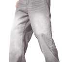 JMIERR Men's Baggy Jeans Wide Leg Skater Hip Hop Denim Pants Loose Fit Streetwear (X-Large, Light Grey)