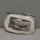 Clear Bag for Stadium Events, Clear Purse for Women, Stadium Approved Crossbody Handbag for Concerts Sports Fans (Beige&white Strap)