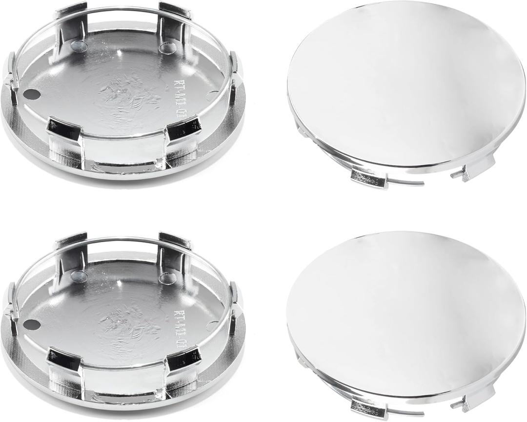 4Pcs Wheel Center Caps for 2005-2013 GMC Wheel Rim, Compatible with Sierra/Yukon/Denali Hub Caps, Chrome Outer 83mm(3.27in) Inner 76.4mm(3in)