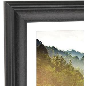 XYFBYSH 17x32 Picture Frame Solid Wood Black, Display 15"x30" (With mat) or 17"x32" (Without mat) Photos, Poster, Painting,Puzzles (X23B1732W1530)