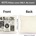 45th Birthday Gifts Birthday Throw Pillow Cover for Men Decorative Bday Party Keepsake Ideal 45 Years Old Dad Uncle Grandad Presents Decor for Home Couch 18x18 inch (45)