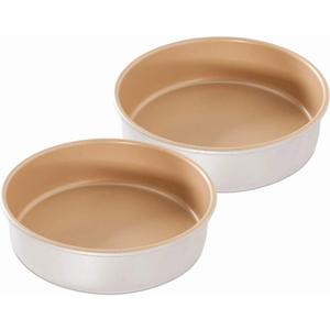 Nordic Ware 9" Round Non-stick Natural Aluminum Cake Pans (2 Pack), Metallic