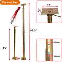 House Floor Jack Post 35" - 59.8" Adjustable for Leveling Lifting, 2 Pack