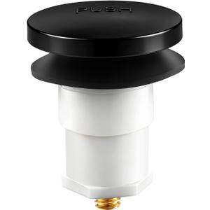 1 Pack 5/16'' Thread Studs Bathtub Drain Stopper, Bathroom Tub Drain Stopper 5/16'' Thread for Most Bathtubs Stopper (Matte Black Cover)