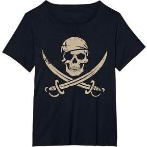 Pirate Skull And Crossbones Skeleton Halloween For Kids Boys T-Shirt, Size 3XL