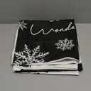 Lanpn Hello Winter Merry Christmas Throw Pillow Covers 16x16 Set of 4, Decorative Black and White 16 inch Xmas Holiday Cushion Pillow Cases Home Outside Porch Decor Decorations