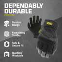 Mechanix Wear FastFit Work Gloves - Anti-Slip & Abrasion Resistant Heavy Duty Gloves - Touchscreen Compatible - Vibration Damping - Multipurpose Use - Large - Black
