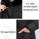 Fengbay Long Puffer Coat Women Down Jacket Parkas Waterproof Warm Long Winter Coats for Women With Hood (Black, S)