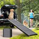 Dog Ramp for Car, SUV, Truck, and Vehicle  Portable and Adjustable Dog Ramps for Small, Medium, Large Dogs  63"x17" Folding Dog Ramp with Anti-Slip Rug Surface, Outdoor Large Dog Ramp Up to 250LBS
