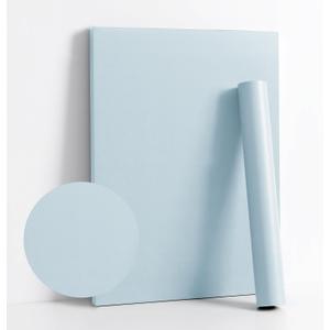 Dimoon 236''x17.7'' Blue Peel and Stick Wallpaper Contact Paper Modern Self Adhesive Wall Paper Removable Renter Friendly Textured Solid Color Shelf Cabinet Vinyl Roll (236''x17.7'', Light Blue)