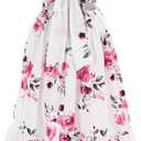 Flofallzique Girls Floral Dress Summer Vintage Tie Back Kids Birthday Party Boho Maxi Dress for 4-14 (8 Years, White)