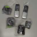 Panasonic Compact Cordless Phone with DECT 6.0, 1.6" Amber LCD and Illuminated HS Keypad, Call Block, Caller ID, Multiple Display Languages - 2 Handset - KX-TGB812S (Black/Silver)