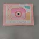 ORIJOYNA 13 oz Cute Water Bottle with Straw - Camera Shape Water Cup with Adjustable Shoulder Straps - Ideal Kawaii Gift for School (Purple)