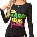 Women's Festival Dress - Crewneck Long Sleeve Adjustable Drawstring Mini Dress with Earrings (X-Large, Carvinal1)