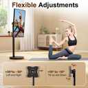 Mobile TV Cart Rolling TV Stand for 10-46 Inch Flat/Curved Screen Up to 88lbs, Height Adjustable Portable TV Cart with Tilting and Rotating, TV Stand with Wheels, Max VESA 200x200mm (Black)