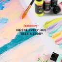 Fantastory Pastel Acrylic Paint Set, 24 x 2oz Creamy Pastel Colors +12 Brushes, Exceptional Coverage, Craft Painting Kit, for Canvas/Rock/Ceramic/Model/Wood,Painters,Instructors. [Professional Series]