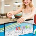 Mahjong Tile Bag Chenille Letter Side Widening, PVC Waterproof American Mahjong Storage Pouch for Travel Party Game 21.3"x10.3"x1.9"(Case Only)