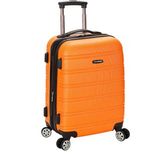Rockland Melbourne Hardside Expandable Spinner Wheel Luggage, Orange, Carry-On 20-Inch