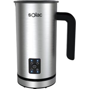Solac Pro Foam Stainless-Steel Milk Frother & Hot Chocolate Mixer, Metal & Black, SPF500, 17 oz