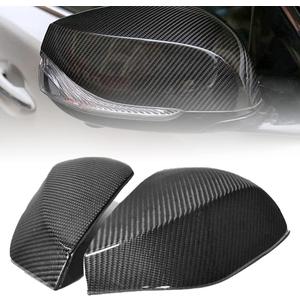 Mirror Cover Caps Fits for Infiniti Q50 Q50S Q60 Q70 QX30 2014-2022 Carbon Fiber Style Side Door Wing Mirror Cap Covers ABS Replacement Type 1 Pair