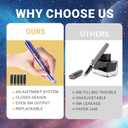 Protectivemethod Fountain Pen Retractable,0.38mm Blue&black Ink Transparent Barrel Includes 5 Refillable Ink Cartridges,Smooth Writing No Leaking Medium Nib Transparent Barrel