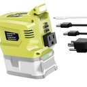 VoLtTech Real 200W Power Inverter Compatible with Ryobi 18V Battery, 18V to 110V120V, Portable Phone Charger with USB Charger Adapter, 2 USB Ports & 1 TypeC & 1 AC Outlet (No Battery)