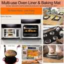 Oven Liners for Bottom of Oven, 16x24 inch Thick Heavy Duty Non Stick Teflon Oven Mats, BPA and PFOA Free Reusable Oven Liners for Bottom of Electric Oven (5 Pack) (Black)