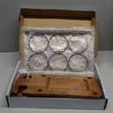 Megier Wooden Racks Countertop with Tray, Bottle Holder for 6 Bottles & 2 Glasses, Perfect for Kitchen, Bar, Table, Cabinet, Cellar