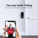 ZIG1 Doorbell Camera Wireless No Subscription, 1080p Video Doorbell with Chime, 2-Way Audio, Night Vision, 2.4G Wi-Fi, Indoor Outdoor