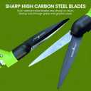 Garden Guru Hand Grass Clipper Scissors Rotating Cutter Head with Safety Lock Rust Proof High Carbon Steel Blades Soft Comfort Grip Handles Perfect for Lawn Edging, Shrubs, Flowers, Gardening