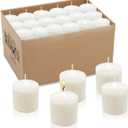 10 Hour White Votive Candles for Weddings Party Spa and Emergency, Set of 36 Unscented Bulk Candles for Restaurants and Home Decoration