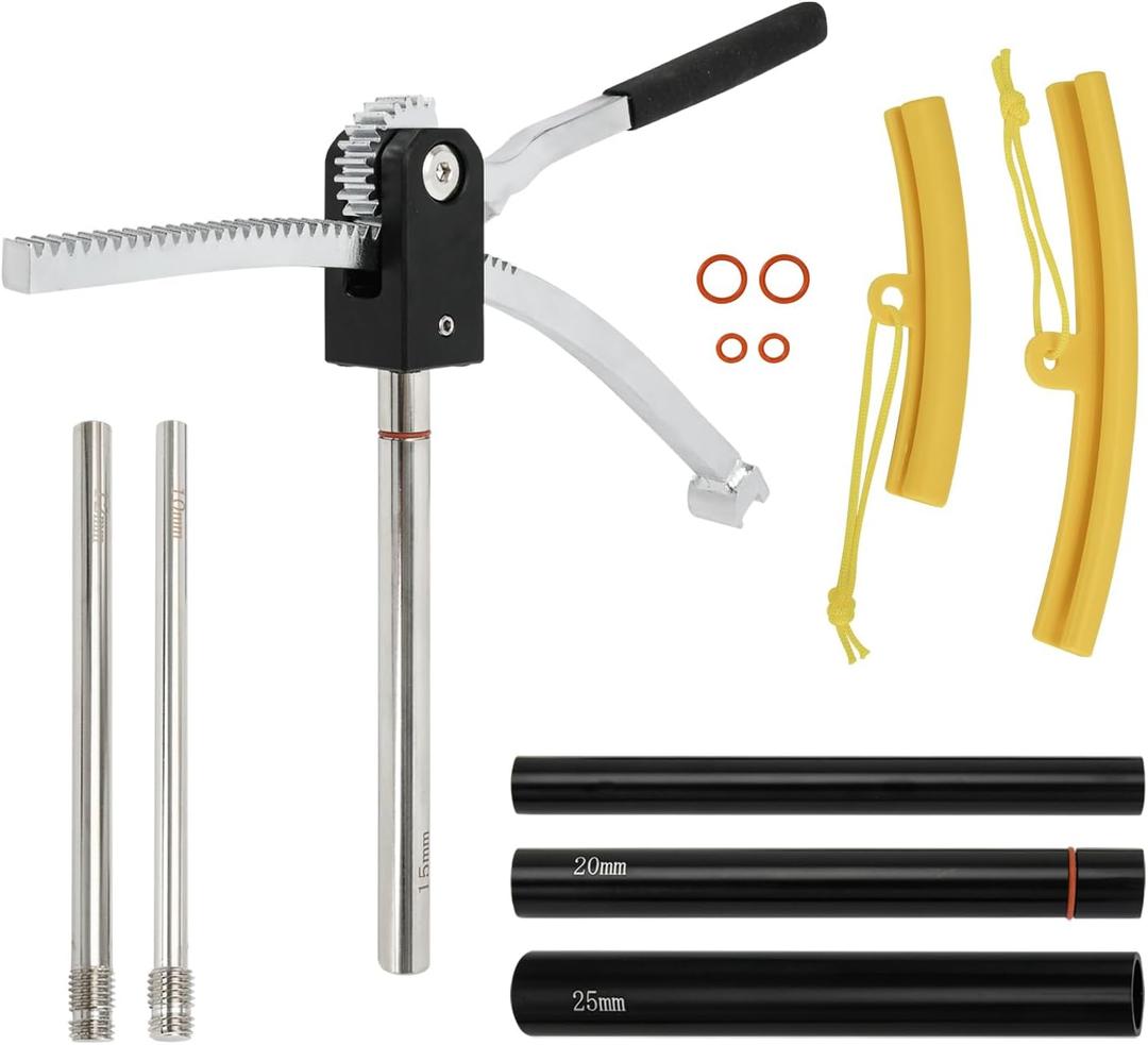 Dirt Bike Tire Changing Tool Kit Fits for Dirt Bikes Motocross Enduro 16" to 21" Wheels, Portable Tire Changer Includes 15/17/20/25mm Axles, Black