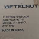 60" Electric Fireplace Wall Mounted and Recessed with Remote Control, 750/1500W Ultra-Thin Wall Fireplace Heater W/Timer Adjustable Flame Color and Brightness, Log Set & Crystal Options