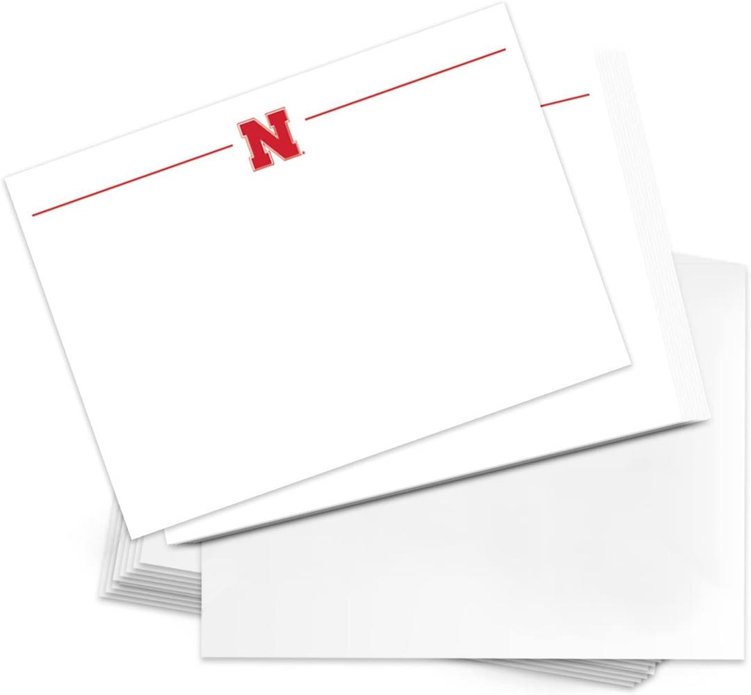 2 x Desert Cactus University of Nebraska 10 Pack Notecards Stationery Cardstock Huskers GBR NU Huskers Includes Envelopes Memo Party Thank You (Notecard 1a)