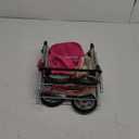 Fash n kolor, Twin Doll Double Stroller | Pink & Off-white Design Easy to Fold Double Stroller with Basket in The bottom (Pink)
