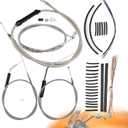 16" Dyna Cables Kit Handlebar Extended CAN-Bus/Turn Signal Wires/Clutch/Throttle Cables/Brake Line for 1996-2006 Non-ABS Dyna FXD Super Glide, FXDWG Wide Glide, FXDL Low Rider, Chrome