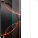 TENOC Screen Protector for iPhone 16 Pro Max, 2 Pack Clear 9H Tempered Glass Film Cover Sensor Protection Case Friendly for 6.9 inch